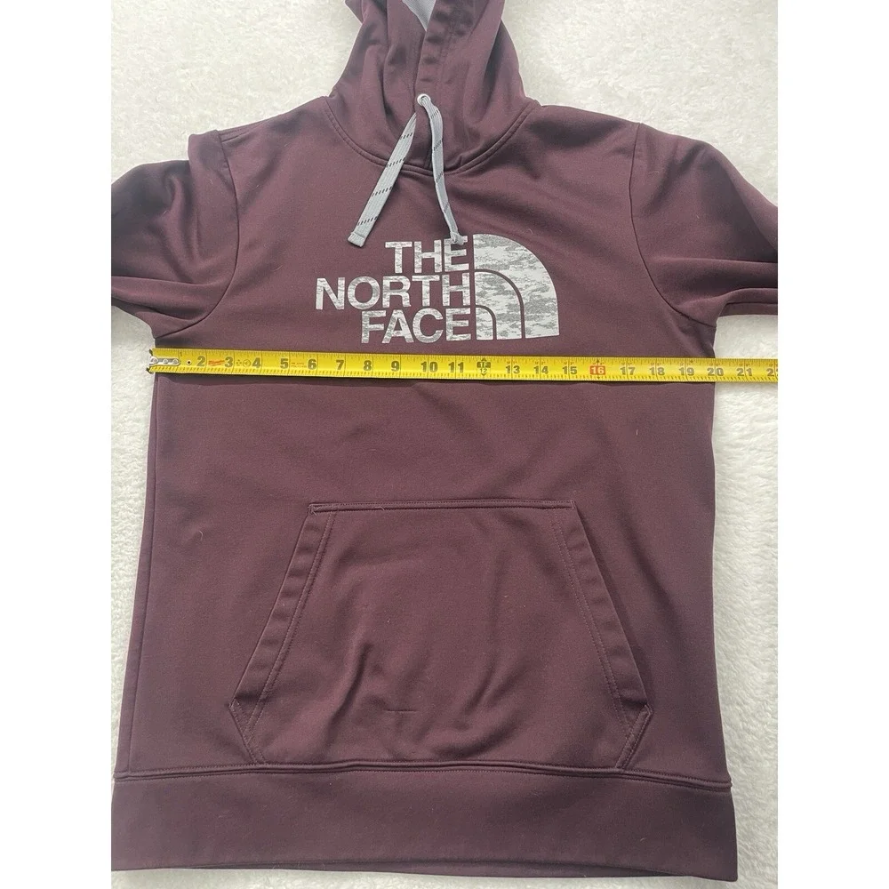 The‎ North Face Mens Burgundy Camo Logo Pullover Fleece Hoodie Maroon S/M